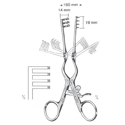 adson baby retractor - 16 cm (6 1/4")