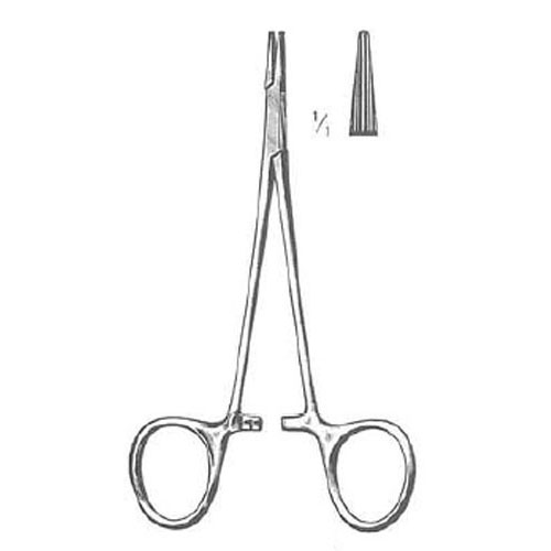 derf needle holder - long & serrated, 12.5 cm (5")