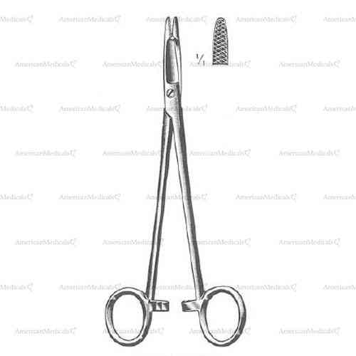 olsen-hegar needle holder - short, 17 cm (6 3/4