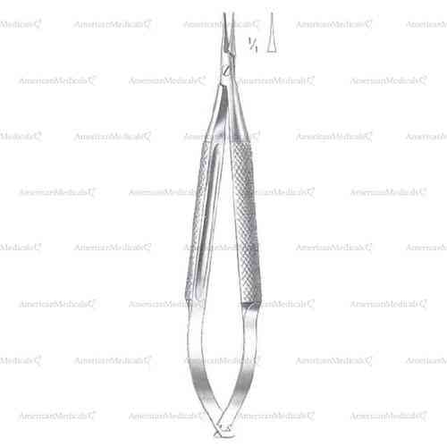 barraquer needle holder without catch - straight, 10 cm (3 7/8")
