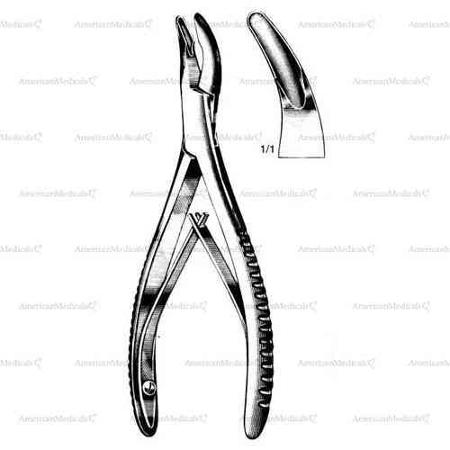 mead bone rongeur with rounded tip - 16 cm (6 1/4