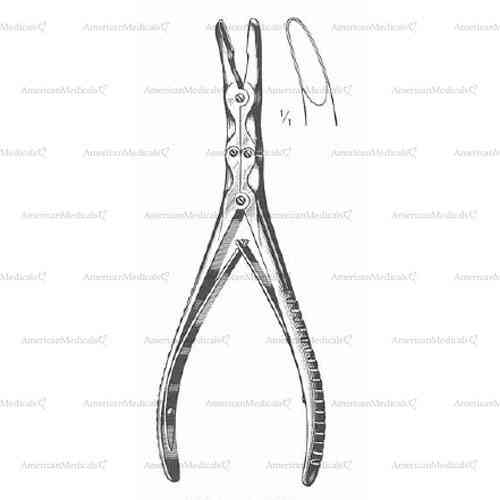 zaufal-jansen bone rongeur - 18 cm (7 1/8")