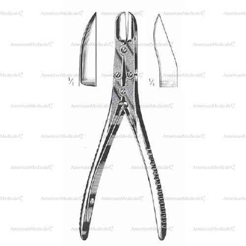 ruskin-liston bone cutting forceps - 18 cm (7 1/8")