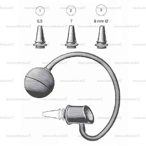 siegle ear specula - complete set and pneumatic bulb