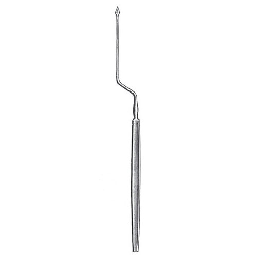 politzer paracentesis needle - bayonet, 18 cm (7 1/8")