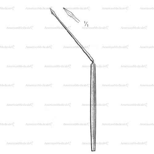 politzer paracentesis needle - angled, 16.5 cm (6 1/2")