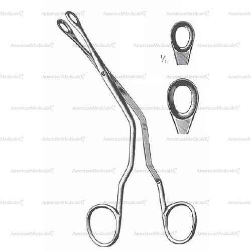 luc nasal polypus forceps with open tips - 19 cm (7 1/2")