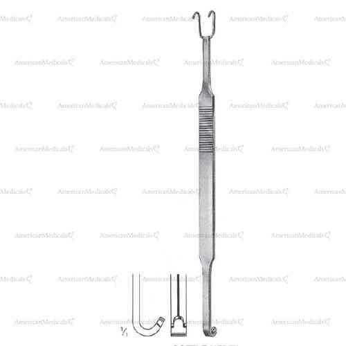 cottle-neivert double ended nasal retractor with double hook - 20 cm (8")