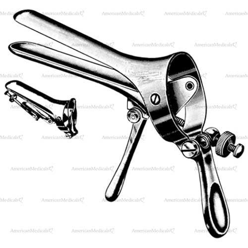 cusco vaginal speculum with lateral screw - 75 x 17 mm