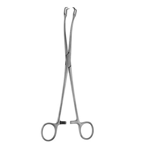 schroeder vulsellum forceps - 2 x 2 Teeth - 24 cm (9 3/8"), curved