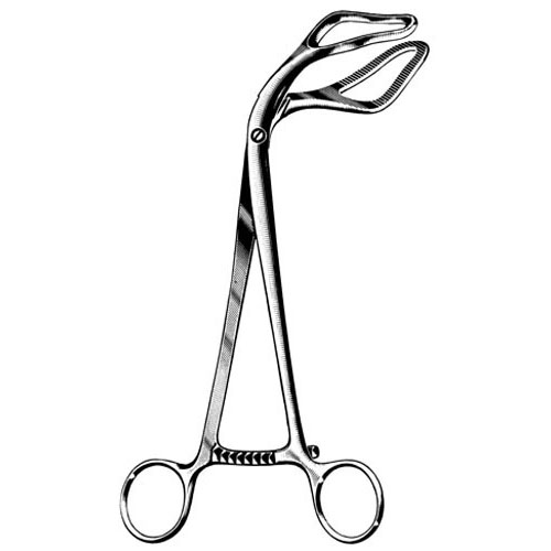 somer uterine elevating forceps - 23 cm (9 1/8")