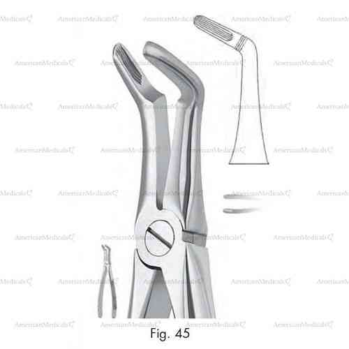 extracting forceps, figure 45 - english pattern
