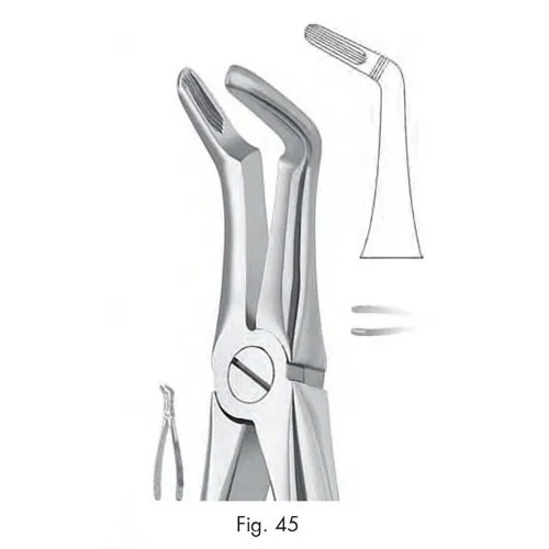 extracting forceps, figure 45 - english pattern