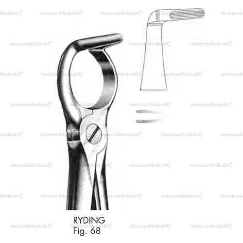 ryding extracting forceps, figure 68 - english pattern