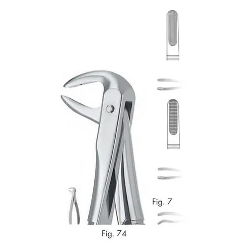 extracting forceps, figure 74 - english pattern