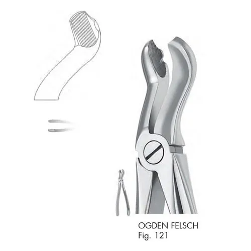 ogden-felsch extracting forceps, figure 121 - english pattern