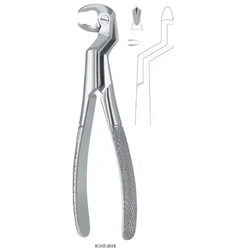 routurier extracting forceps - lower molars and wisdoms, left