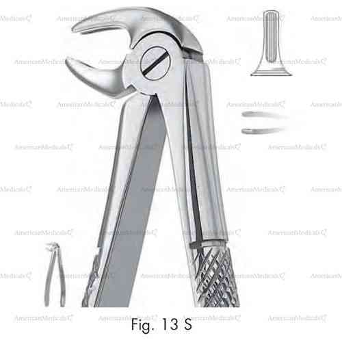 extracting forceps for children, figure 13s - english pattern