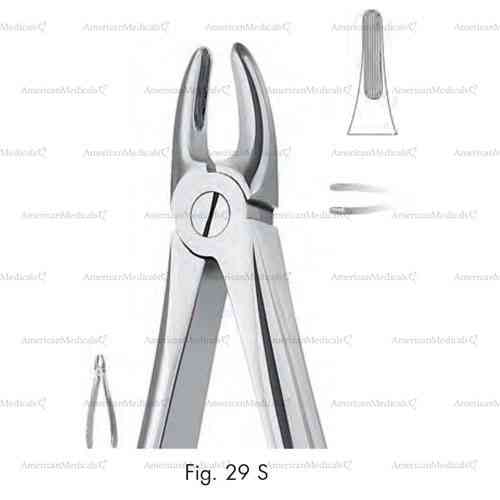 extracting forceps for children, figure 29s - english pattern