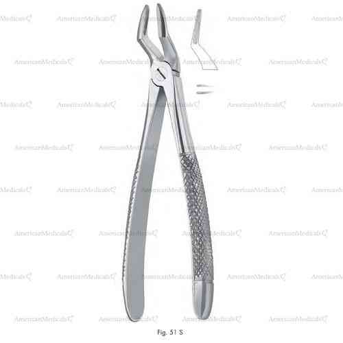 extracting forceps for children, figure 51s - english pattern