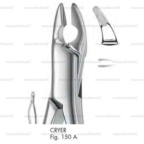 cryer extracting forceps, american pattern - figure 150a