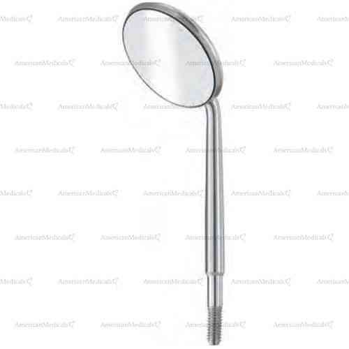 cone socket mouth mirror with conical end of thread - rhodium