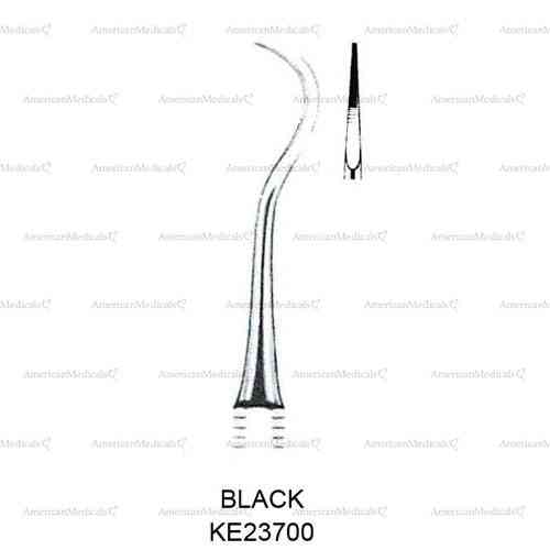 black single ended scalers - hook type tip