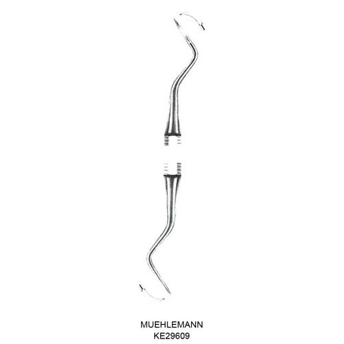 muehlemann double ended scalers - angled handle with bent tip