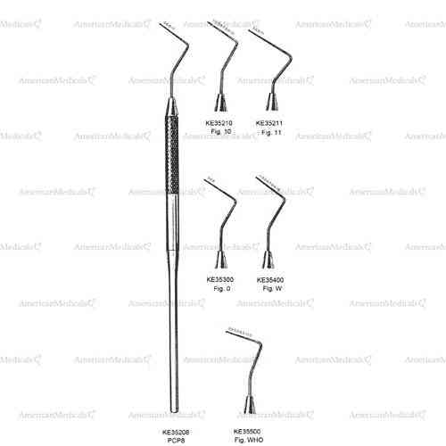 single ended periodontal probe with round handle