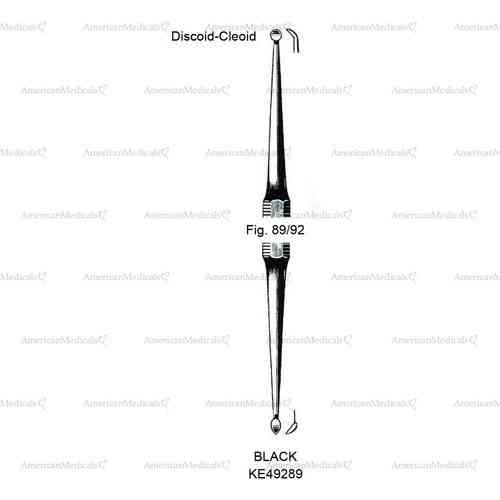black double ended cutting instrument - fig. 89 (discoid-cleoid)