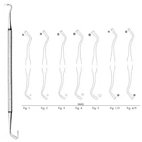 mall double ended amalgam plugger