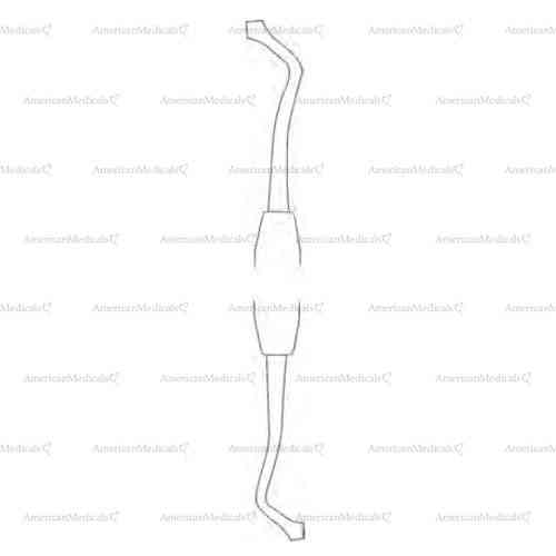 acorn double ended burnisher - fig. 21b, round handle ø 6 mm