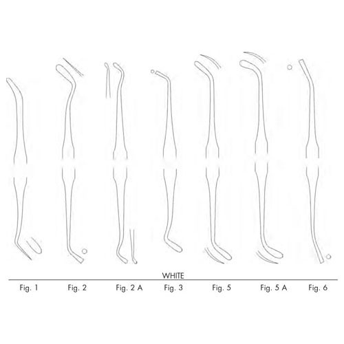 white double ended plastic filling instrument