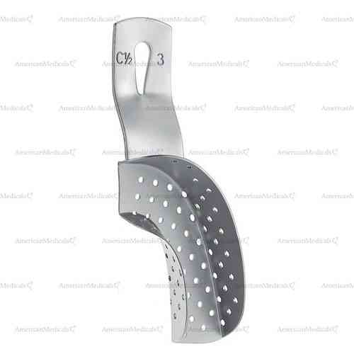 perforated partial impression tray for upper right & lower left jaw