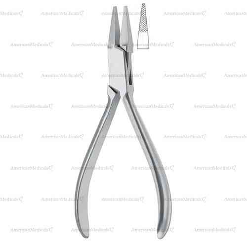 flat nose pliers - serrated, 13 cm (5 1/8")