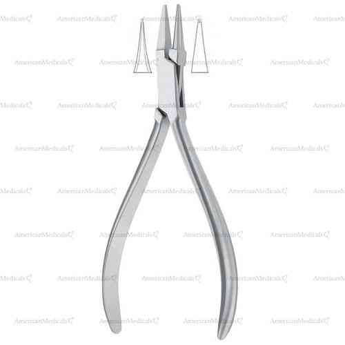 wire bending forceps - one side round & one side flat, 15 cm (6")