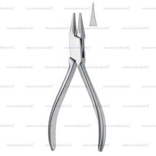 round nose pliers - serrated, 13 cm (5 1/8")