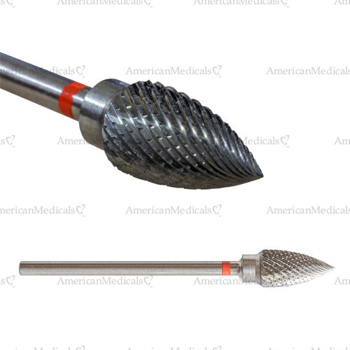 carbide small pointed cone bur fine from american medicals