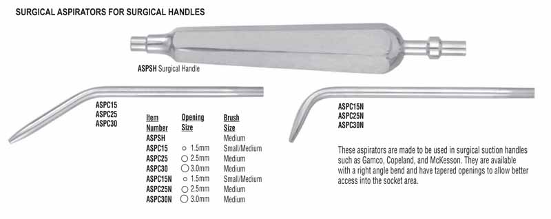 g. hartzell & son surgical aspirators for surgical handles