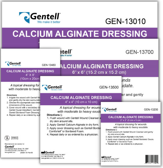 gentell calcium alginate dressing