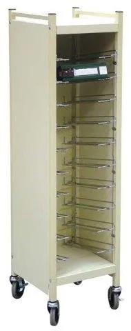 omnimed cabinet style horizontal chart racks