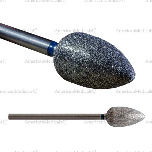 diamond pear shaped podiatry bur from american medicals