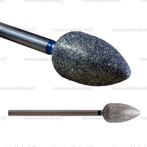 thumbnail image 2 of XCEL Pear Shape Carbide Bur – Coarse Grit, Nail Reduction, Podiatry, Grooming, Dental Tool 2 of 4
