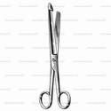 enterotomy scissors with hook tip - 21 cm (8 1/4")
