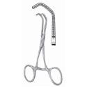 cooley ring bulldog clamp - 12 cm (4 3/4"), satinsky jaws