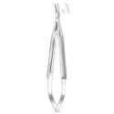 barraquer needle holder without ratchet - curved, 10 cm (3 7/8")