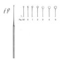 buck ear curette - 16.5 cm (6 1/2"), curved/ blunt