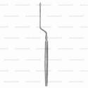 politzer paracentesis needle - bayonet, 18 cm (7 1/8")