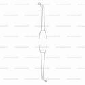 ball double ended burnisher - fig. 26/27s, round handle ø 6 mm