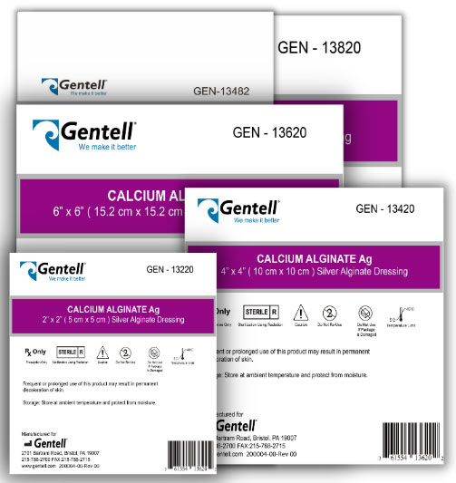 gentell calcium alginate ag silver dressing